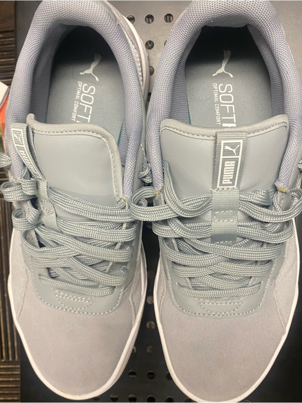 Puma SoftFoam+ Gray Sneakers Suede Leather Low Top Men’s 8.5